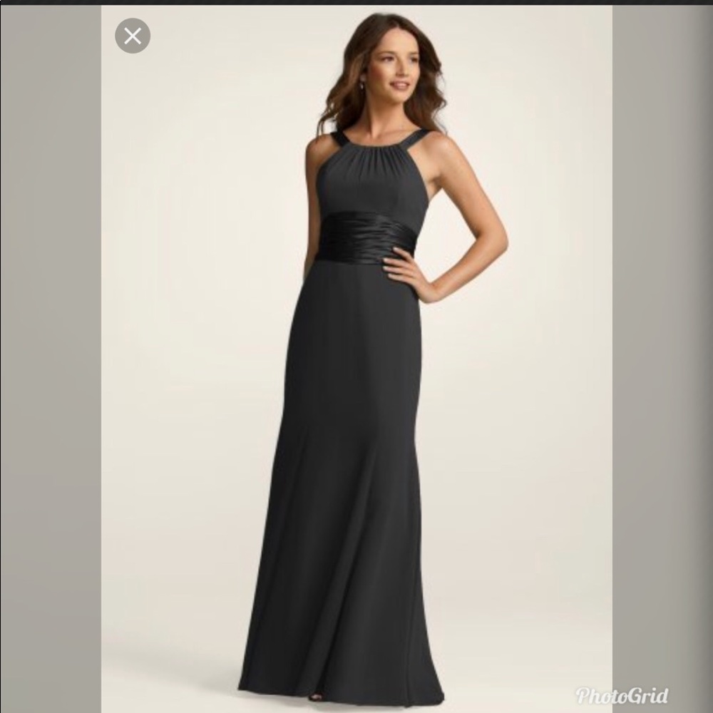 David’s Bridal Chiffon and Charmeuse Dress
